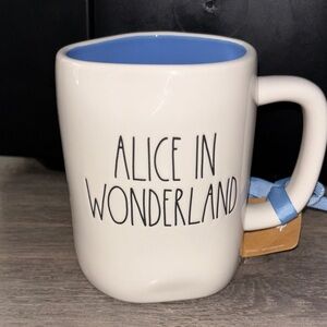 Rae Dunn- Disney Alice in Wonderland White and Blue Mug